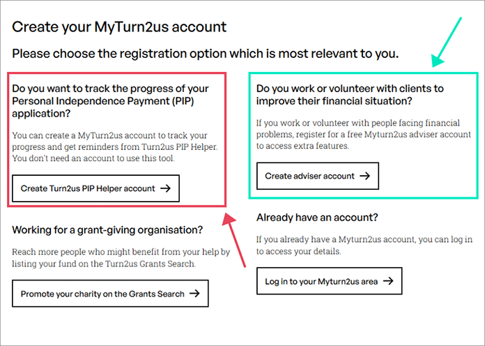 Creating an adviser account screen