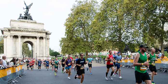 Runners in half marathon