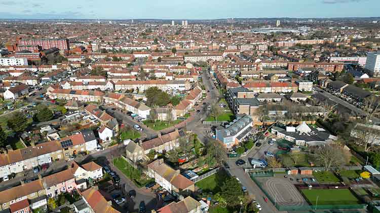 Aerial view of Barking and Dagenham