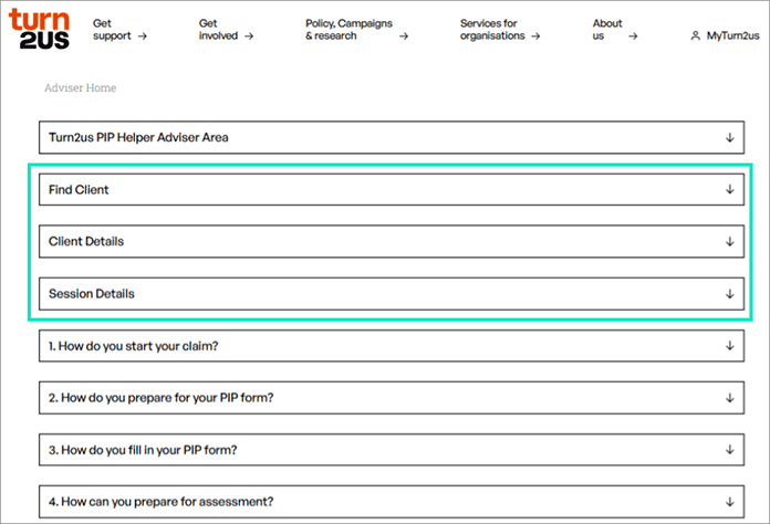 Adviser homepage page 4